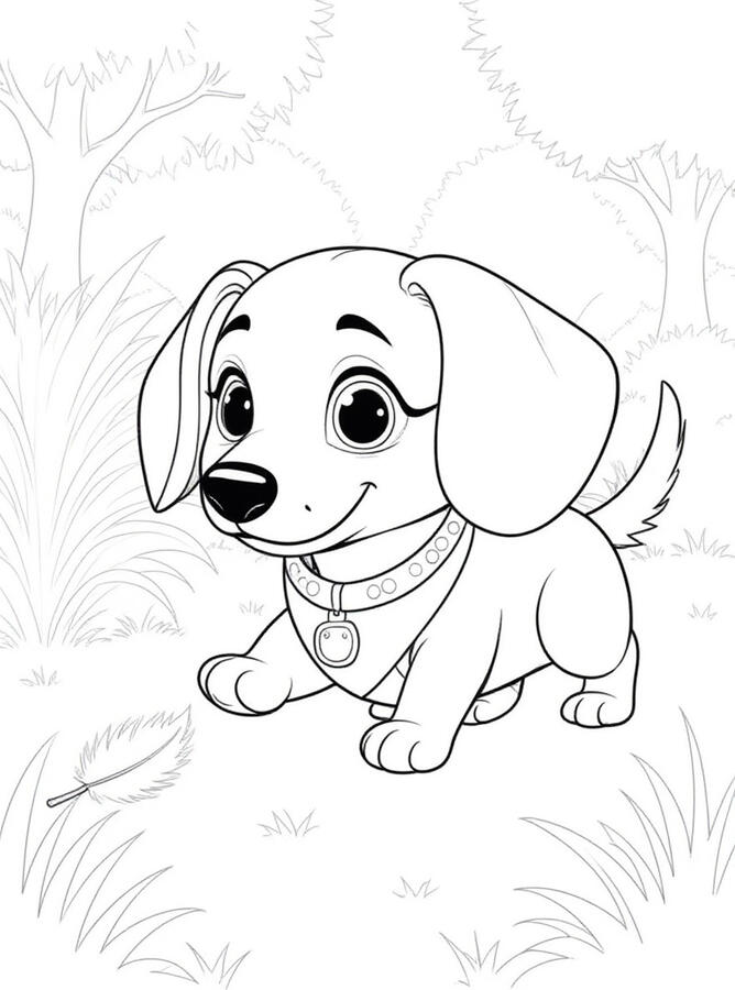 Fritzel Finds Feather Coloring Page