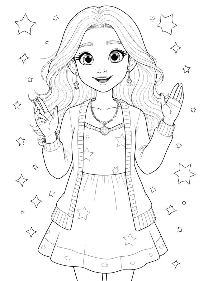 Auntie Kora Coloring Page